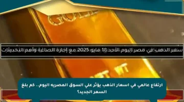ارتفاع عالمي في أسعار الذهب يؤثر على السوق المصرية اليوم.. كم بلغ السعر الجديد؟